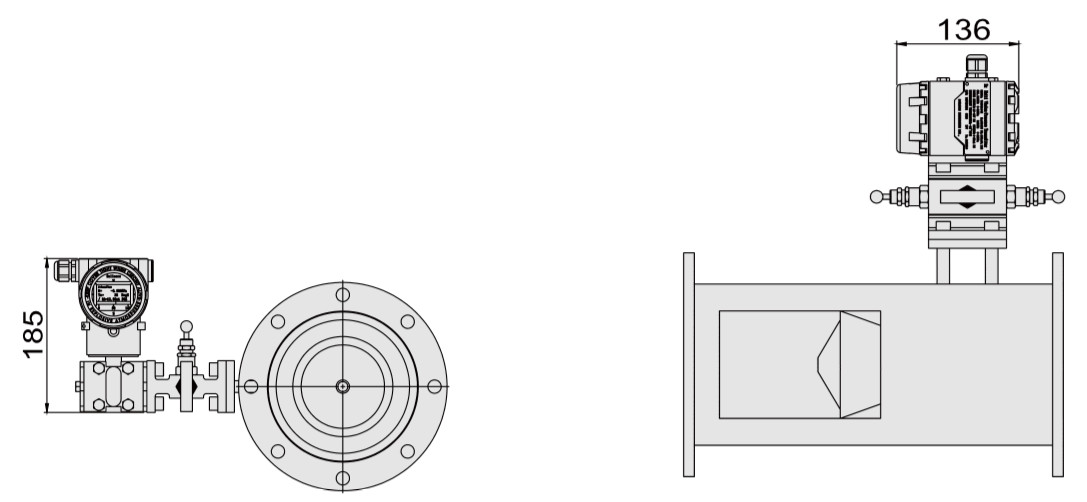 ACU10F一體化多變量V錐質(zhì)量流量計