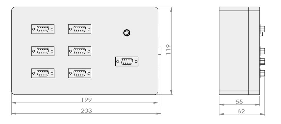 ACU DB9-RS485 多點式集線盒